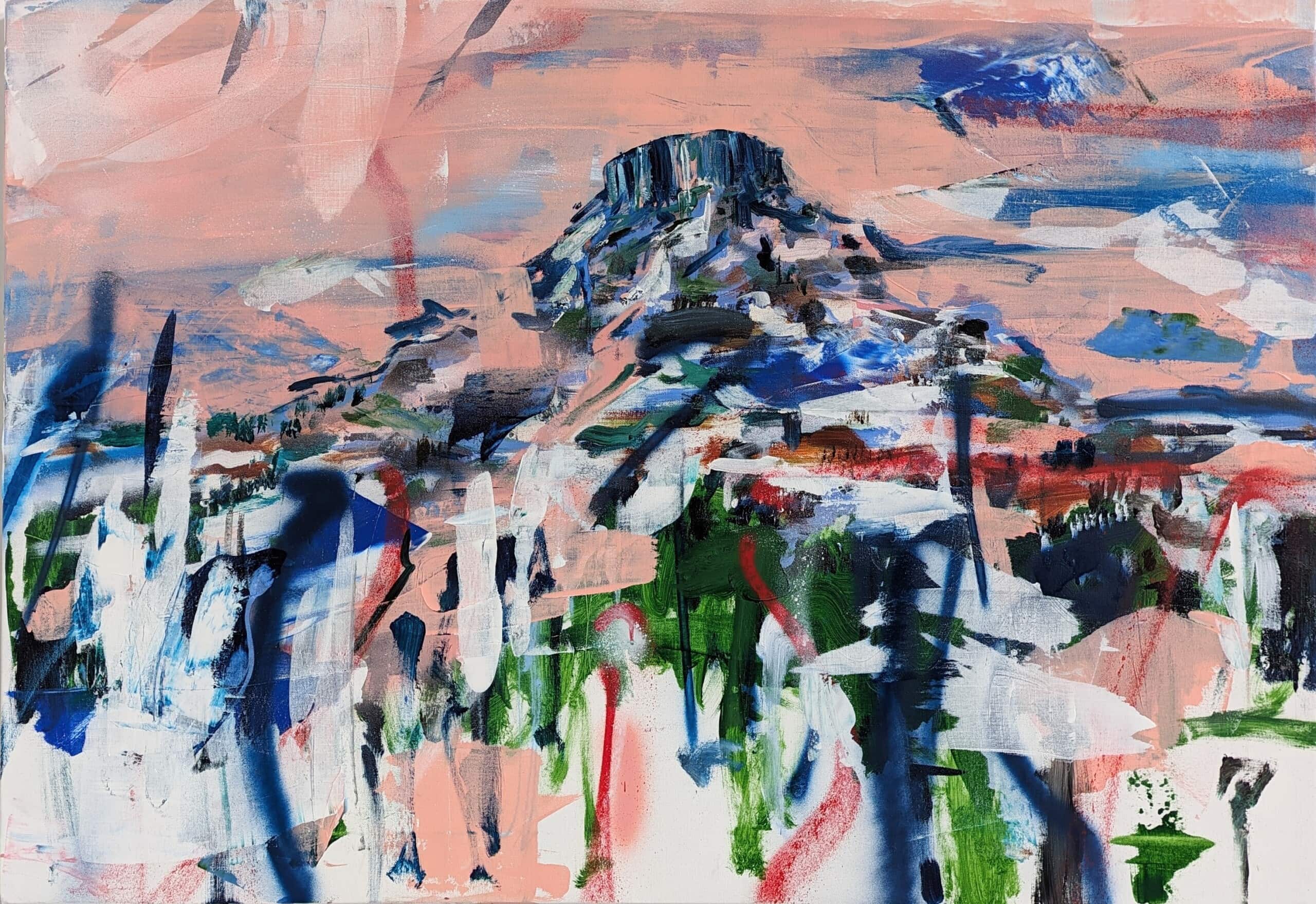 Garlaban 116 x 81 cm oil and acrylic on canvas 2024