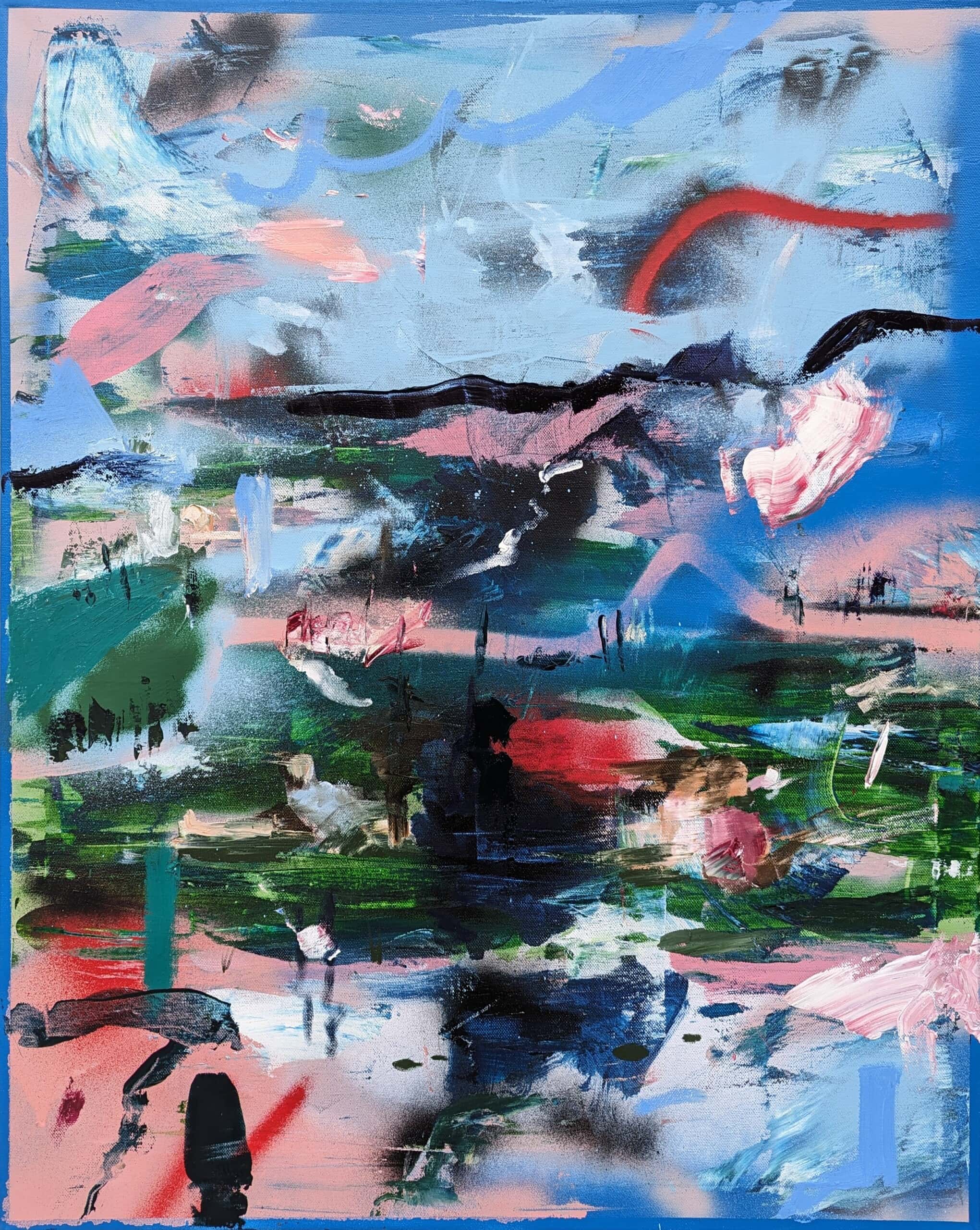 Landscape 65x81 oil and acrylic on canvas 2024